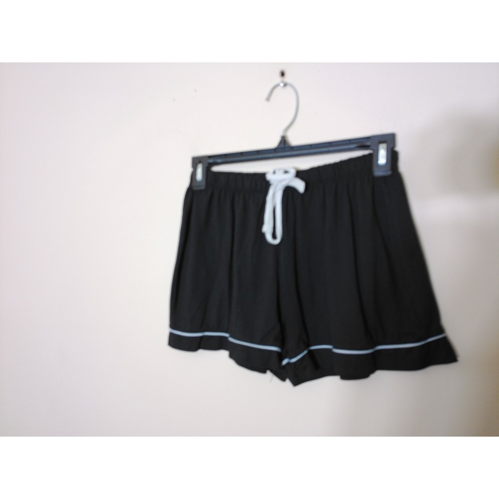 Born Pajama Shorts Women Medium Black Contrast Trim Elastic Waist Loungewear